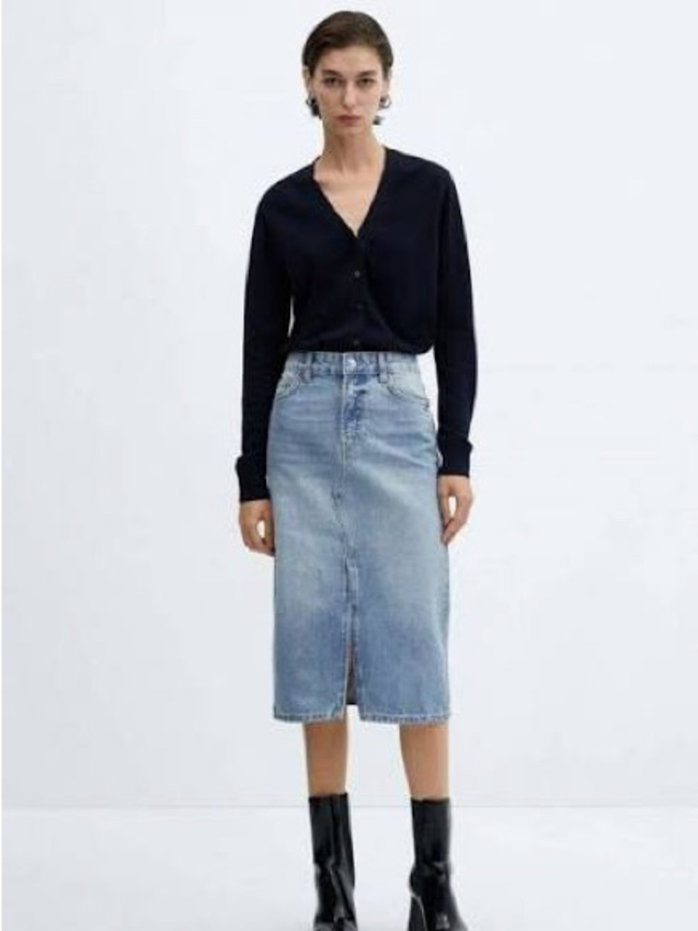 MNG Mango Light Wash Denim skirt